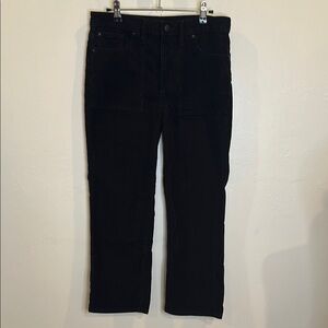 JOES JEANS BLACK MICRO CORDUROY STRAIGHT LEG SIZE 29